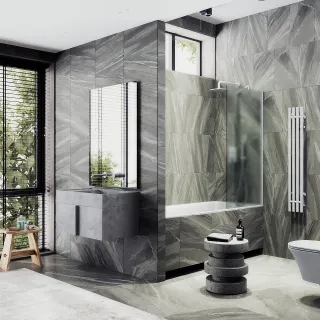 Шторка на ванну MaybahGlass MGV-253-1ш 30см белый